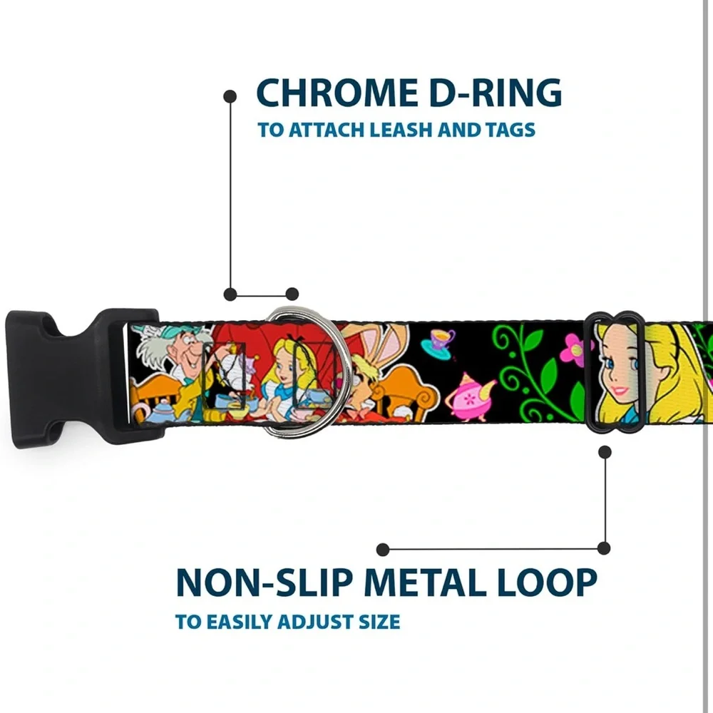 Buckle-Down Plastic Clip Collar Alice's Encounters in Wonderland - 1/2